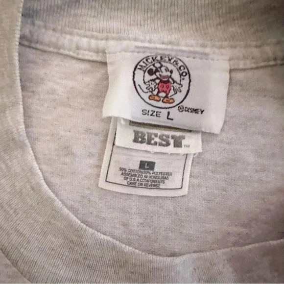 Y2K Disney• Men’s Mickey Mouse America gray t shirt 
Size large - Picture 9 of 10